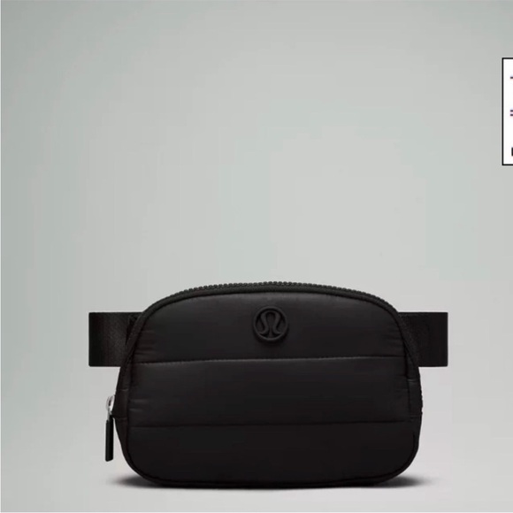lululemon athletica Handbags - lululemon athletica WunderPuff 1L Black Belt Bag